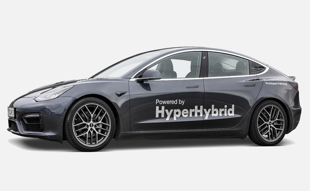 Tesla Model 3, powered by our HyperHybrid<sup>®</sup> technology